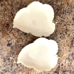 Vintage 1992 Lenox Leaf Made in Taiwan Plates Decorate Gold Plated Trim